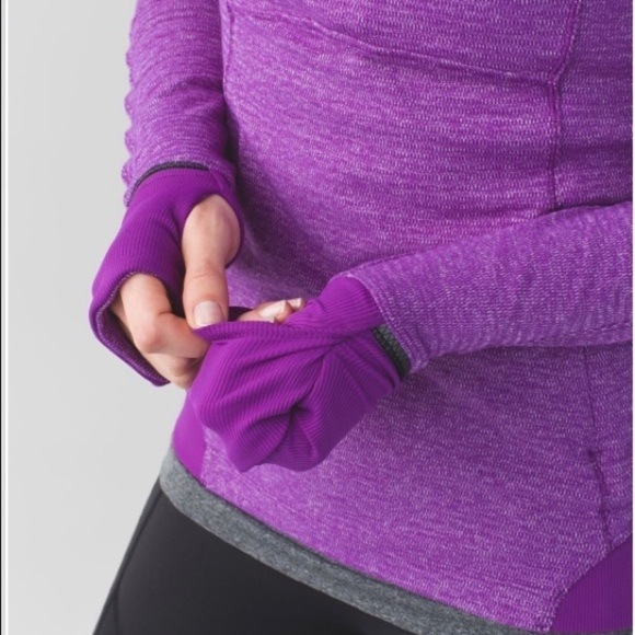 - Lululemon Runderful Violet Purple 1/2 Zip Rulu Pullover Top - Picture 5 of 15